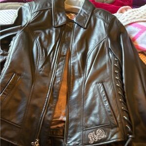 Harley-Davidson Black Bomber Jacket Genuine Leather